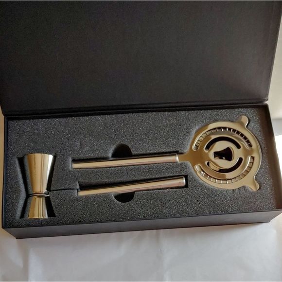 3 Piece Bar Tool Set in Black Storage Box - Picture 1 of 9